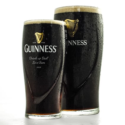 Personalised Guinness Half Pint Glass