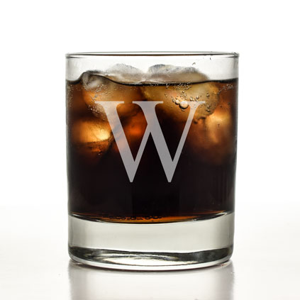 Engraved Initial Personalised Whisky Tumbler