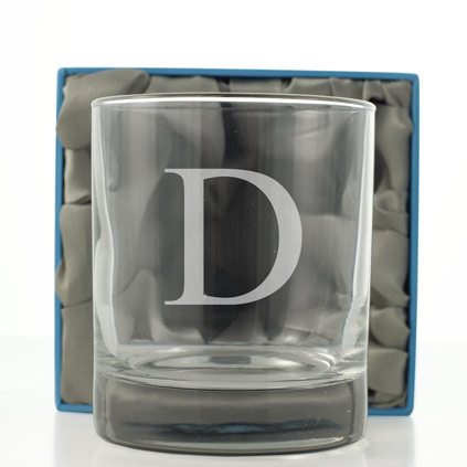 Engraved Initial Personalised Whisky Tumbler