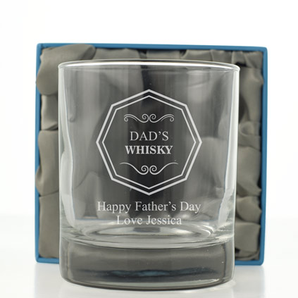 Personalised Premium Badge Glass Tumbler