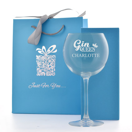 Personalised Gin Queen Balloon Glass