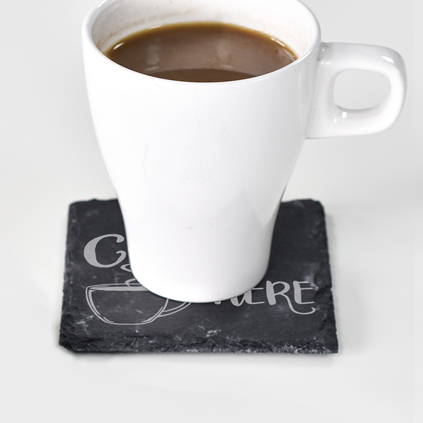 Personalised Slate Coaster - Coffee Goes Here