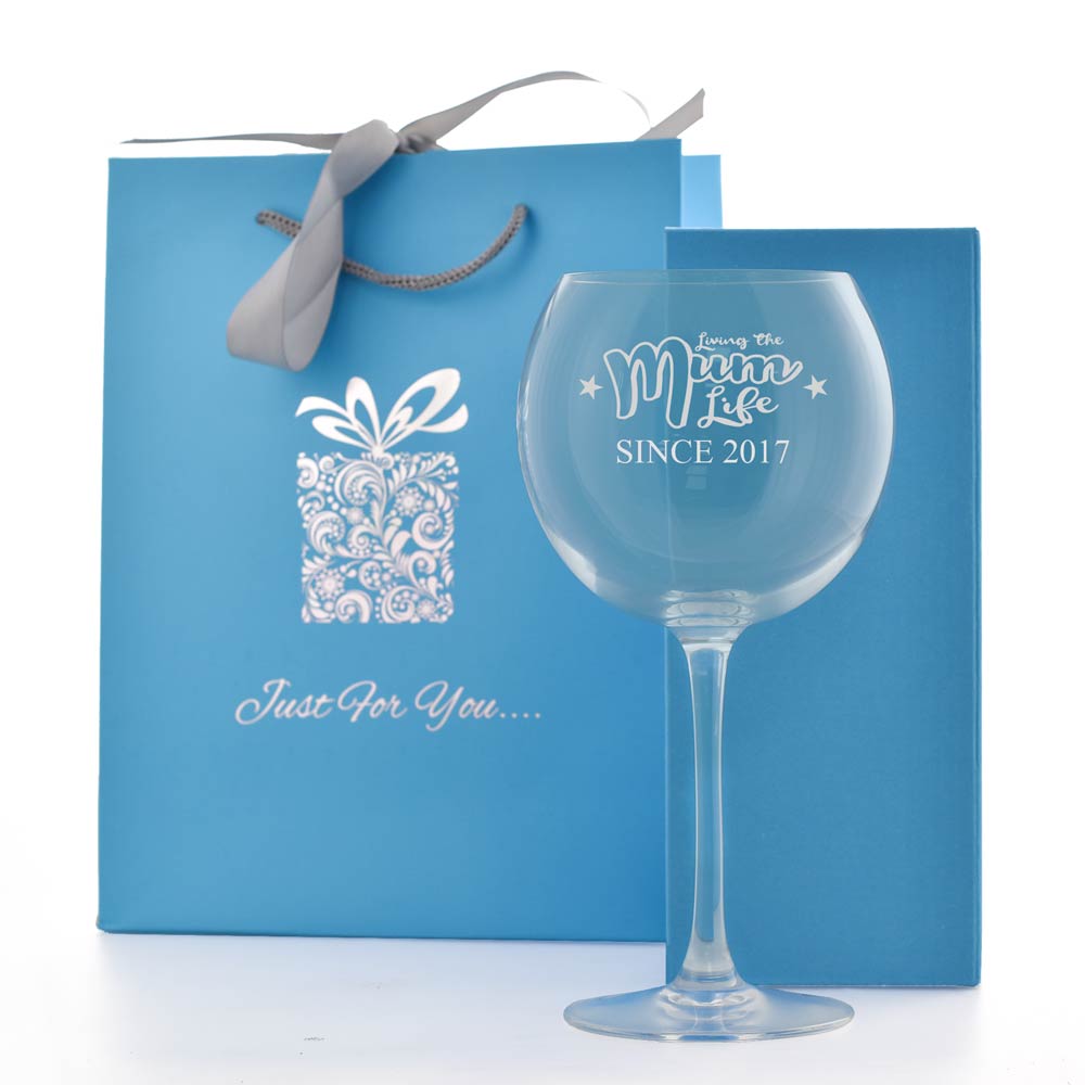 Personalised Gin Balloon Glass - Living The Mum Life