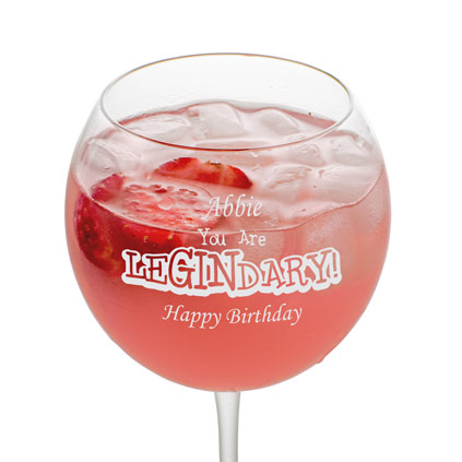 Personalised Gin Balloon Glass - You Are LeGINdary!