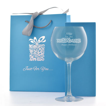 Personalised Gin Balloon Glass - You Are LeGINdary!