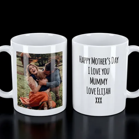 Personalised Photo Mug - Photo Upload And Message