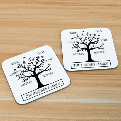 Personalised Coaster - Family Tree