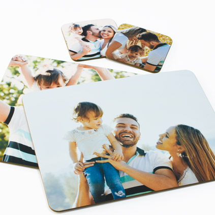 Personalised Coaster and Placemat Photo Set