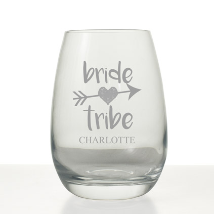 Personalised Bride Tribe Hiball Gin Glass