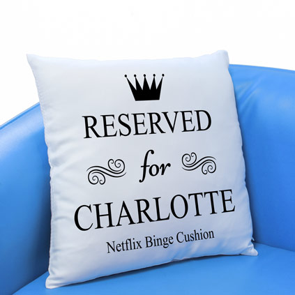 Personalised Cushion - Reserved For Any Name