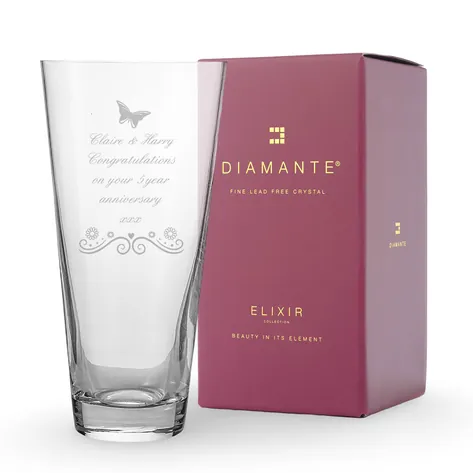 Personalised Butterfly Conical Vase