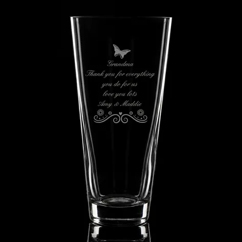 Personalised Butterfly Conical Vase