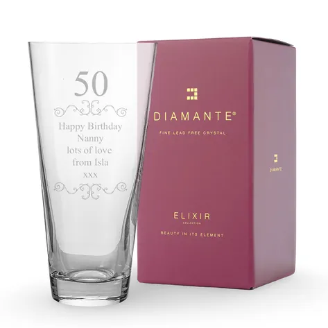 Personalised Conical Vase - Any Year Birthday Anniversary Gift Personalised Conical Vase - Any Year Birthday Anniversary Gift