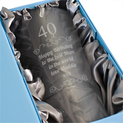 Personalised Conical Vase - Any Year Birthday Anniversary Gift