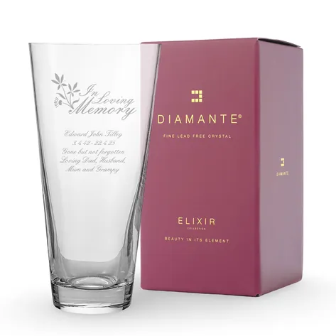 Personalised In Loving Memory Conical Vase