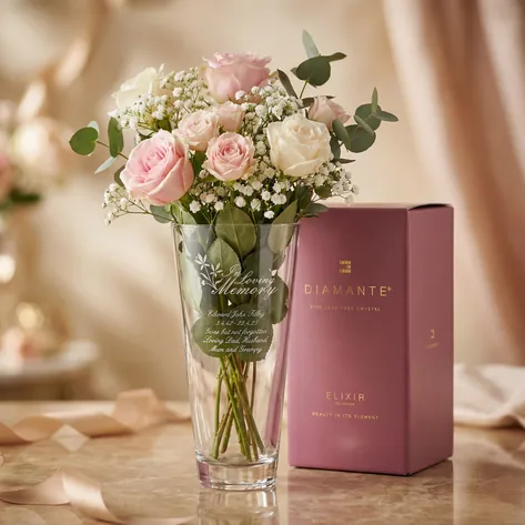 Personalised In Loving Memory Conical Vase