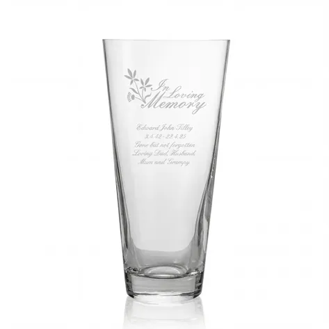 Personalised In Loving Memory Conical Vase