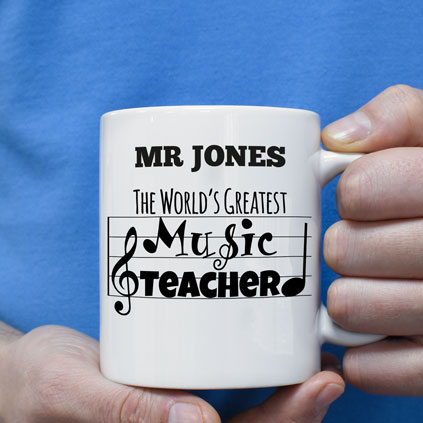 Personalised Mug - World's Greatest Music Teacher