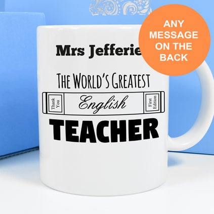 Personalised Mug - World's Greatest English Teacher
