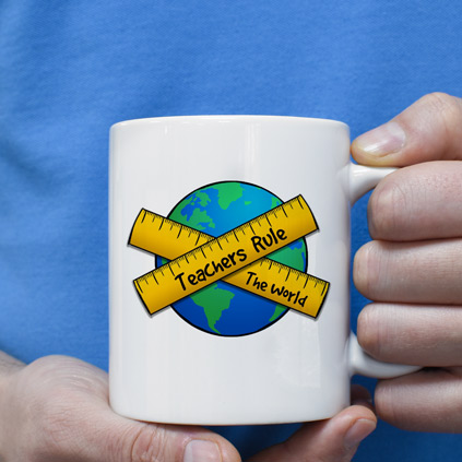 Personalised Mug - Teachers Rule The World