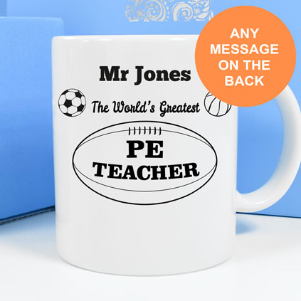 Personalised Mug - World's Greatest P.E Teacher