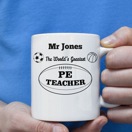 Personalised Mug - World's Greatest P.E Teacher