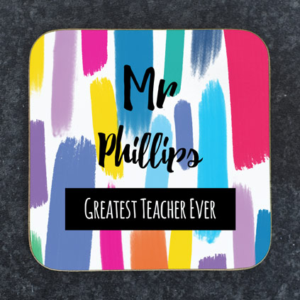 Personalised Coaster - Greatest Teacher Ever
