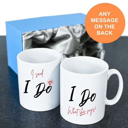 Personalised I Do Mug Set