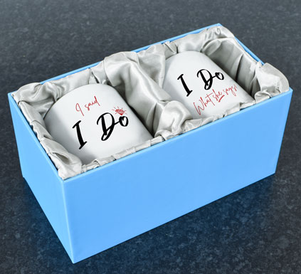 Personalised I Do Mug Set