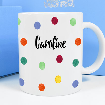 Personalised Mug - Polka Dots