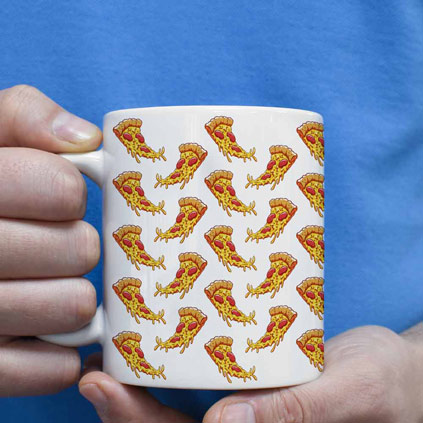 Personalised Mug - Pizza Pattern