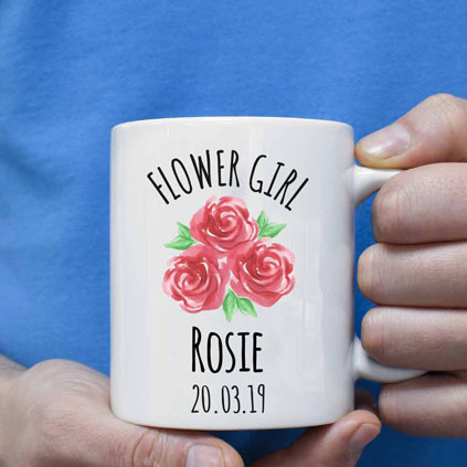 Personalised Mug - Flower Girl Roses