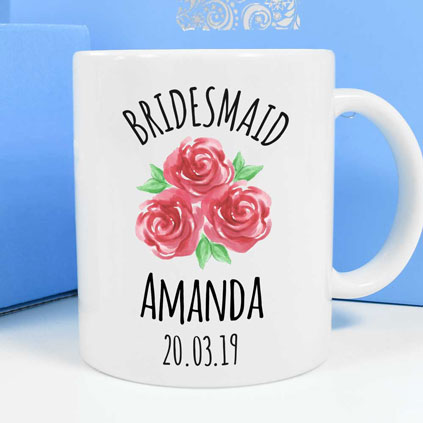Personalised Mug - Bridesmaid Roses