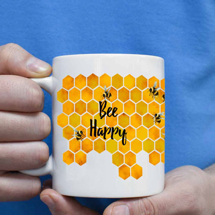 Personalised Mug - Bee Happy