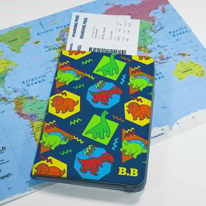 Personalised Passport Holder - Dinosaurs