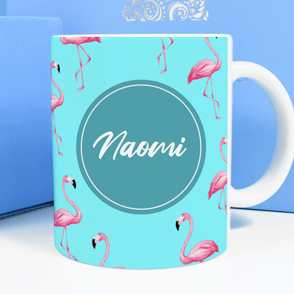Personalised Mug - Flamingos Any Name