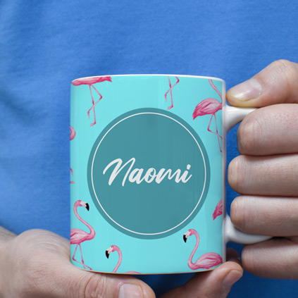 Personalised Mug - Flamingos Any Name