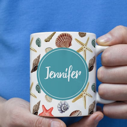 Personalised Mug - Seashells