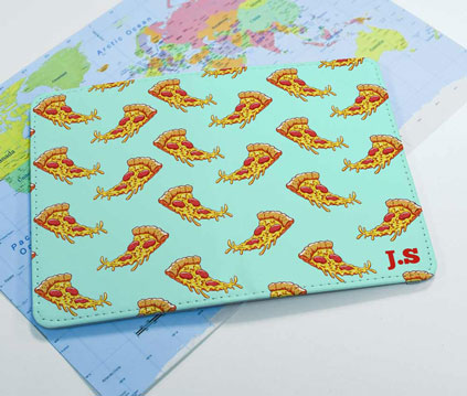 Personalised Passport Holder - Pizza Pattern
