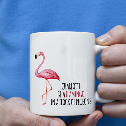 Personalised Mug - Be A Flamingo