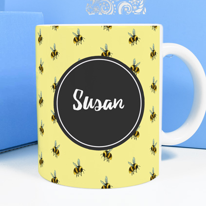 Personalised Mug - Bee Pattern