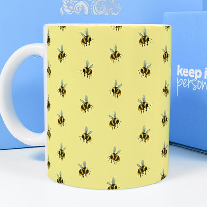 Personalised Mug - Bee Pattern
