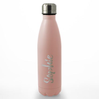 Personalised Engraved Water Bottle 500ml - Pink Any Name