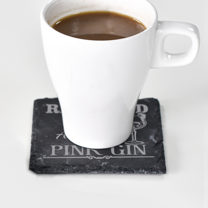 Personalised Pink Gin Slate Coaster