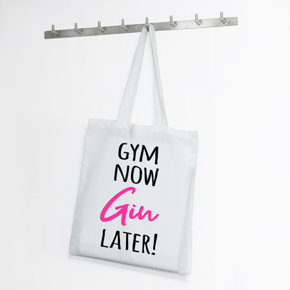Gym Now Gin Later Tote Bag