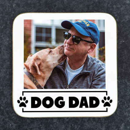 Personalised Coaster - Dog Dad Photo Upload