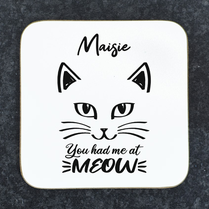 Personalised Coaster - You Had Me At Meow