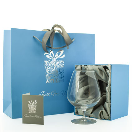 Personalised Dartington Brandy Glass With Satin Gift Box