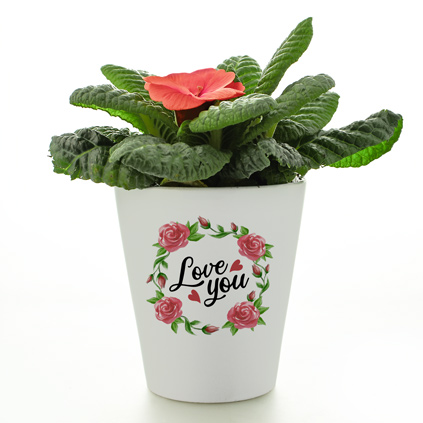 Personalised Flower Pot - Love You Wreath