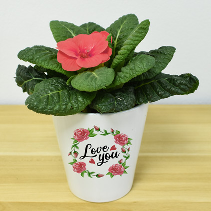 Personalised Flower Pot - Love You Wreath